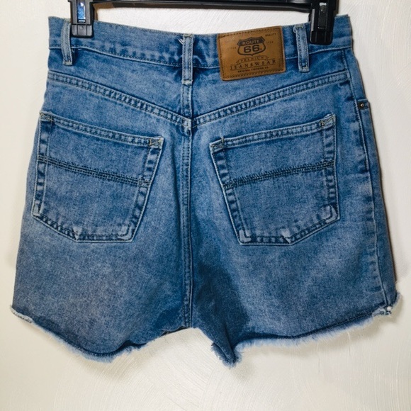 Button Fly Blue Jean Cut Offs - Picture 4 of 7